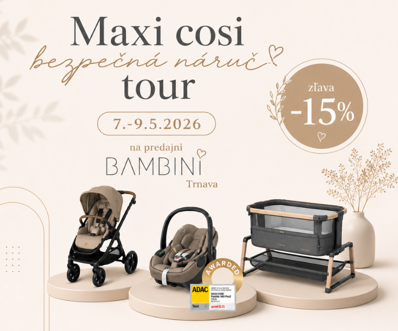 banner bambini dni maxi cosi bezpečná náruč tour mobil